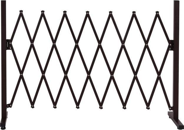Image du produit Mendler Barrière en aluminium HWC-K56, extensible pivotante en acier 103x31-200x31cm, marron