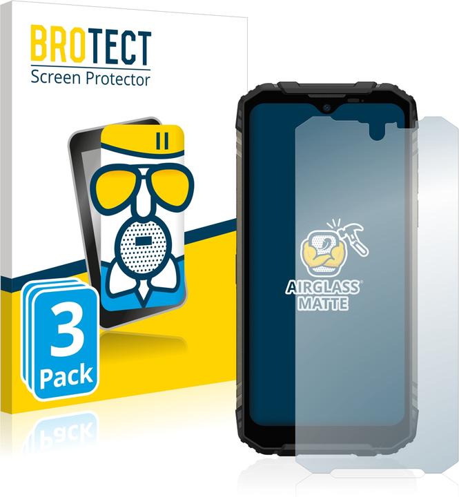 Produktbild BROTECT AirGlass Panzerglasfolie Matt (3 Stück, Doogee S96 Pro)