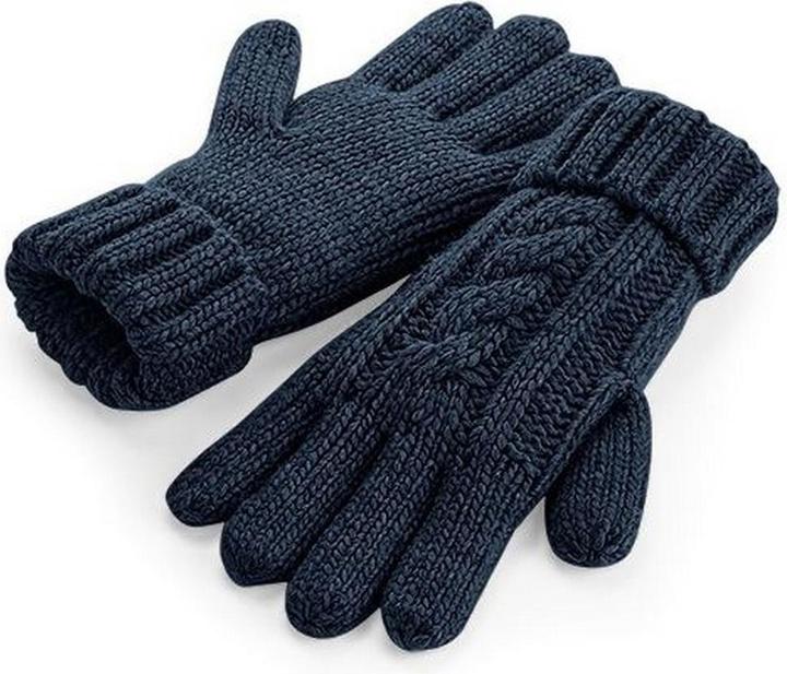 Produktbild Beechfield Zopfmuster Strickhandschuhe Meliert (L, XL)