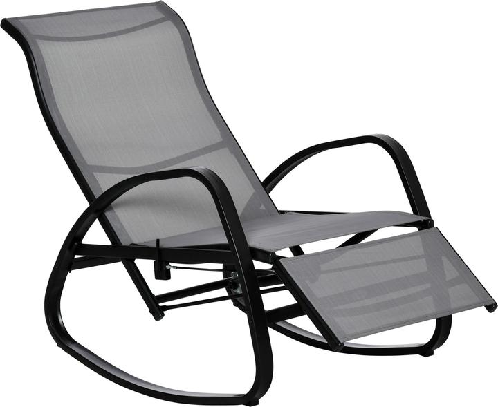 Actual product image Outsunny Rocking chair with adjustable backrest and footrest (90 cm)