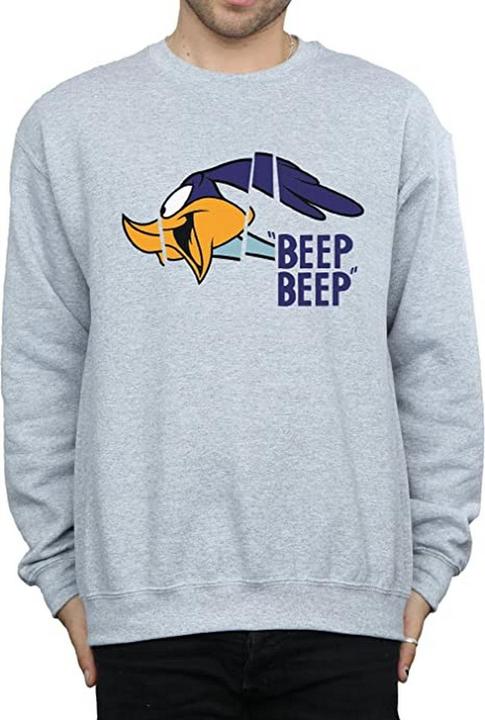 Actual product image Looney Tunes Mens Beep Beep Road Runner Sweatshirt (M)