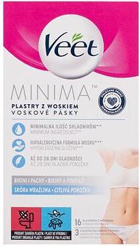 Veet Hypoallergenic wax straps bikini and armpits Mini has 16 pieces (L) (16 x)
