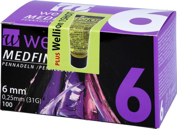 Image du produit Wellion Aiguilles de Penn Medfine Plus 6mm (Aiguilles de stylo + aiguilles jetables)
