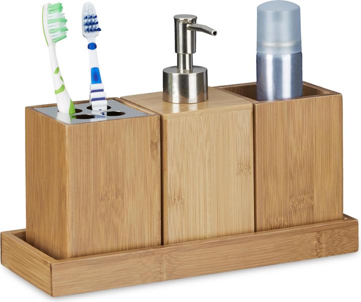 Actual product image Relaxdays Bathroom accessories set