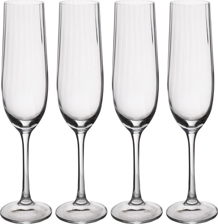Image du produit Mikasa Treviso Crystal Verres à Champagne, Set de 4, 190ml (19 cl, 4 Verres, Flûtes à champagne)