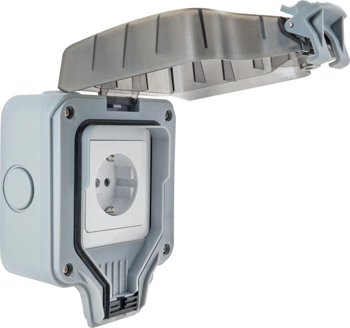 Produktbild Schwaiger Aussensteckdose IP66 1-Fach Schuko-Unterputzdose