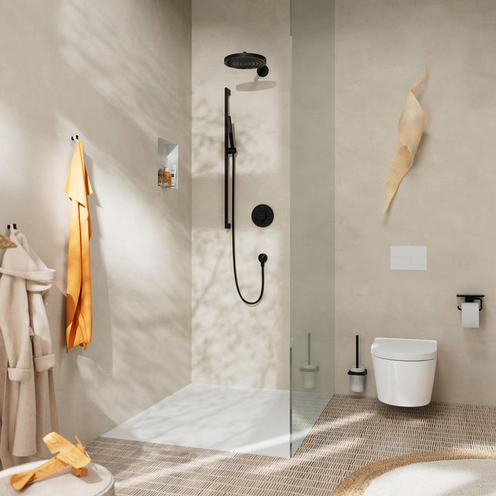 Produktbild hansgrohe Unica Duschstange S Puro 90 cm, Easy Slide Duschkopfhalter, Isiflex Duschschlauch 160 cm