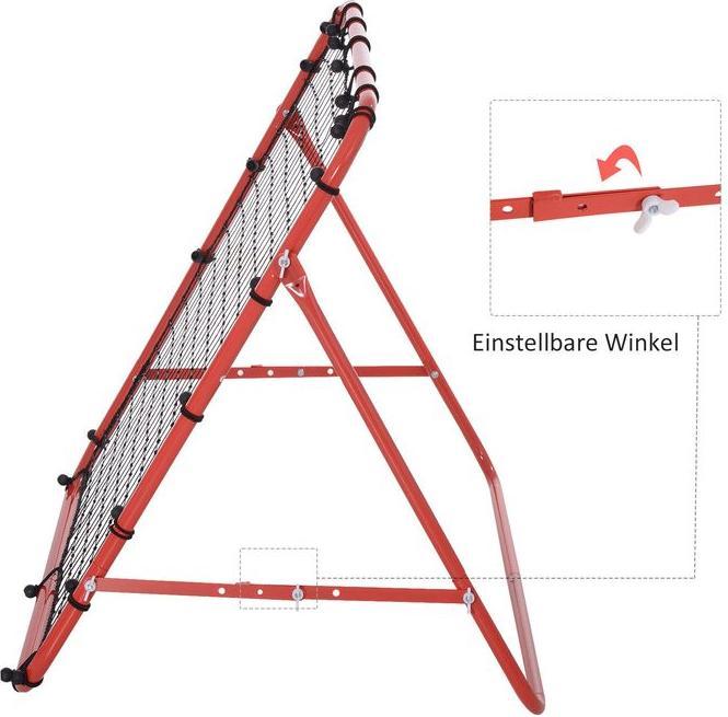Image du produit Swisshandel24 Rebounder Football Barrière de rebond Filet pour football Angle réglable Rouge+Noir 96 x 80 x 96