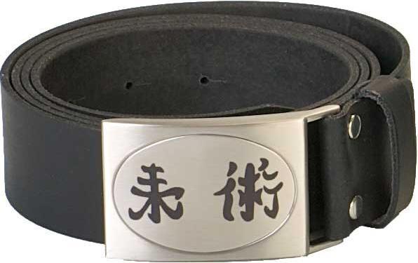 Produktbild Ju-Sports Gürtel echt Leder mit graviertem Kanji Ju-Jutsu