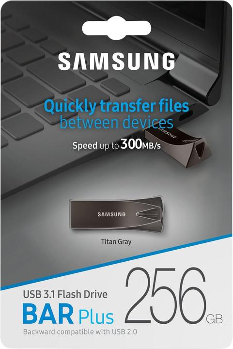 Actual product image Samsung Bar Plus (256 GB, USB-A, USB 3.1)