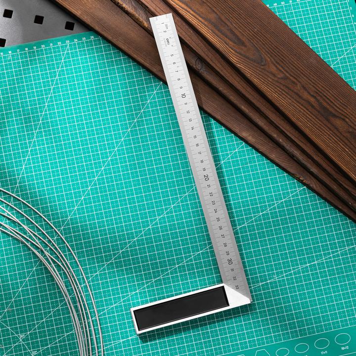Actual product image Deli Tools Steel Angle Ruler EDL302350, 350mm (350 mm)