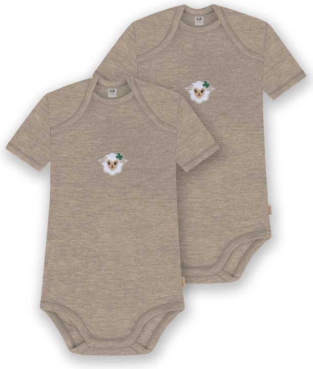 Produktbild Normani 2er Set Baby Merino Body Kurzarm „Tauranga" - 9289 (86)