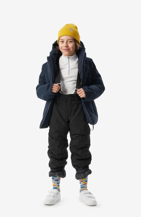 Actual product image Wedze Children's ski jacket padded warm and waterproof - 500 blue (164)