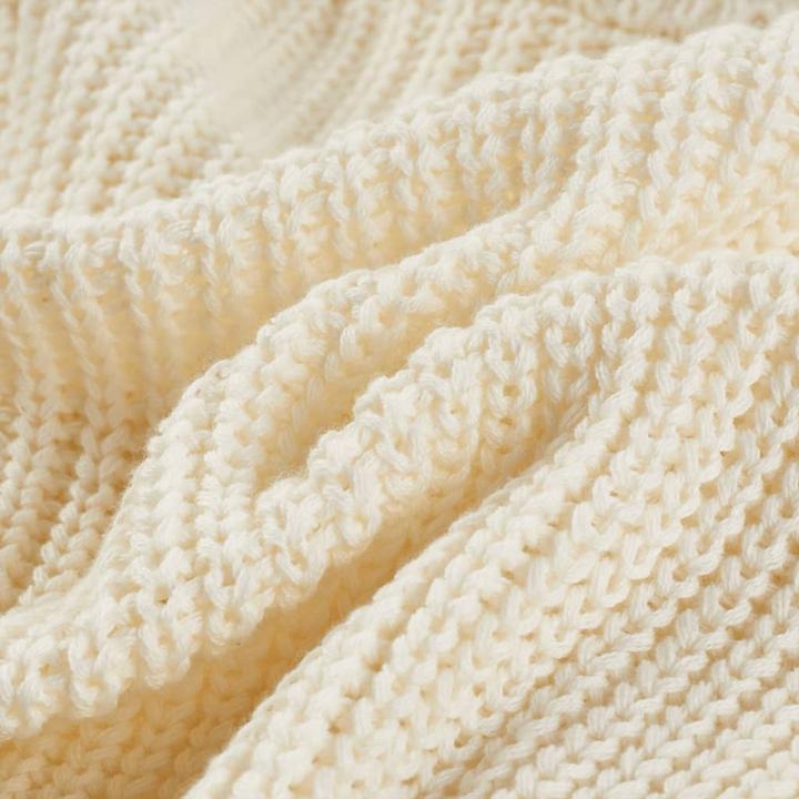 Produktbild VidaXL Kinder-Strickjacke Schneeweiss 104,Material: 100 (104)