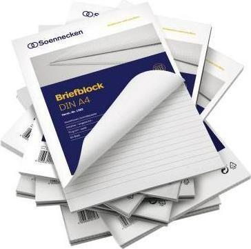 Immagine prodotto Soennecken Blocco per lettere Formato carta: DIN A4 Rigatura: Sgrossata (70 g/m², 50 x, A4)