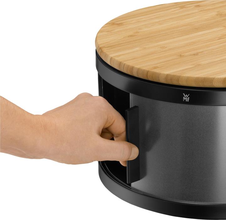 Image du produit WMF Gourmet Boîte à pain ronde / Boîte à pain avec planche à découper 32 x 13cm Bambou Cromargan Acier