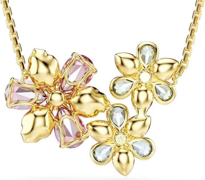 Produktbild Swarovski Idyllia Halskette Verschiedene Schliffe Blume Mehrfarbig Gold (Swarovski Metall)
