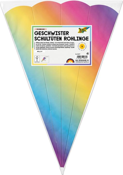 Folia Schultüten-Rohlinge für Geschwister (41 cm, 1 x)