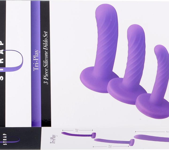 Image du produit XR Brands Ensemble de godemichés en silicone Tri-Play 3 pièces