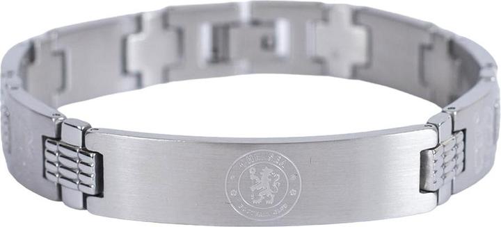 Chelsea FC Löwe Armband Gebürsteter Edelstahl (21 cm, 100% synthetisches Material)