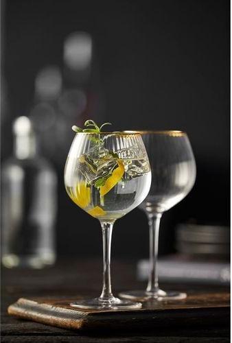 Actual product image Lyngby 65 cl - Glass - Clear/goulded edge (6.50 dl, 4 x, Gin glasses)