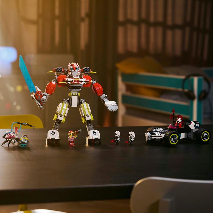Produktbild LEGO Coopers Tiger-Mech und Zeros Hot Rod Auto (71497, LEGO Dreamzzz)