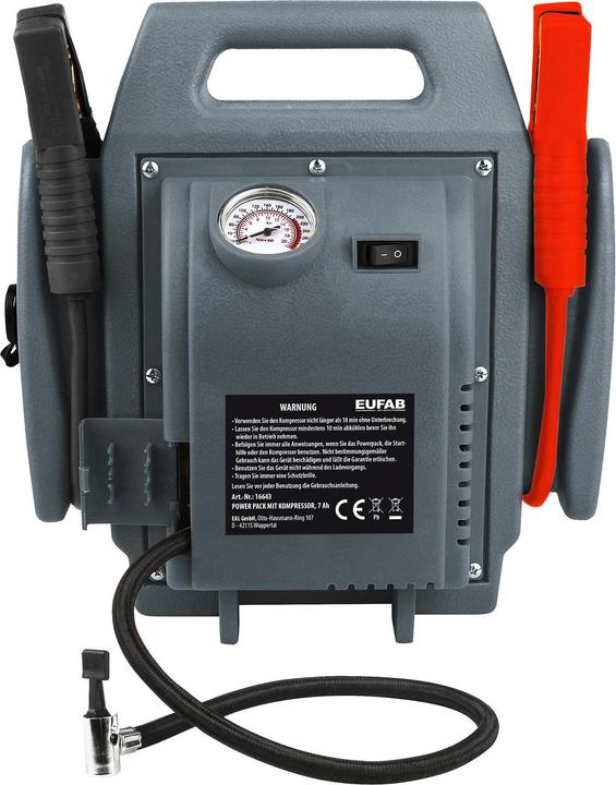 Produktbild Eufab Powerpack mit Kompressor (600 A, 7000 mAh)