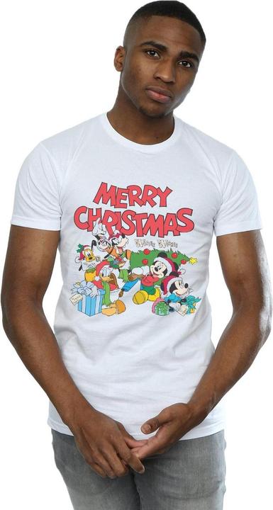 Actual product image Disney Mens Mickey And Friends Winter Wishes T-Shirt (S)