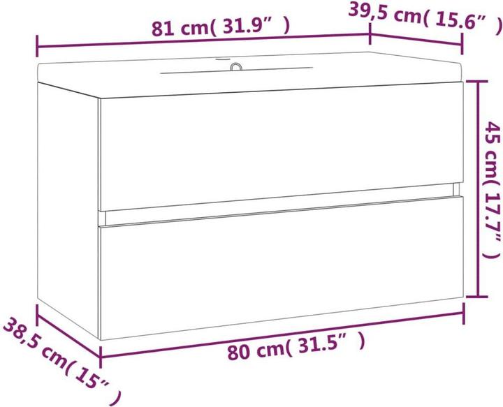 Immagine prodotto VidaXL Michell (80 x 38,5 x 45 cm)