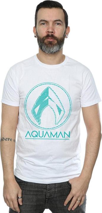 Actual product image Mens Aquaman Aqua Logo T-Shirt (3XL)