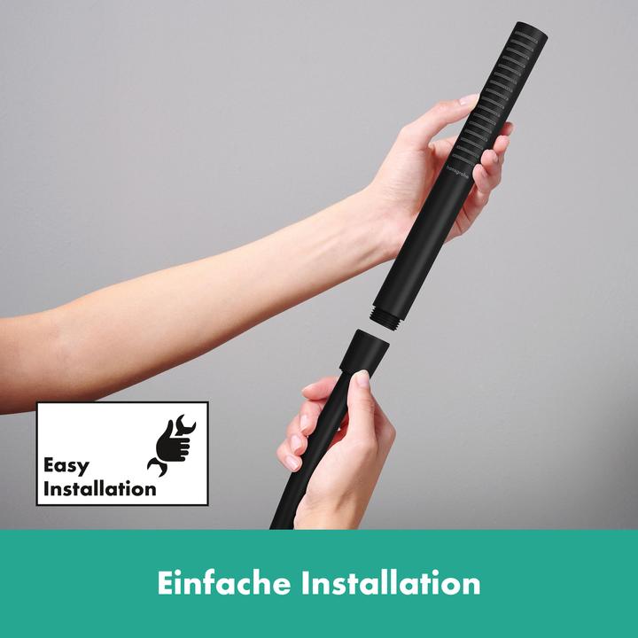 Produktbild hansgrohe Unica Duschstange S Puro 90 cm, Easy Slide Duschkopfhalter, Isiflex Duschschlauch 160 cm