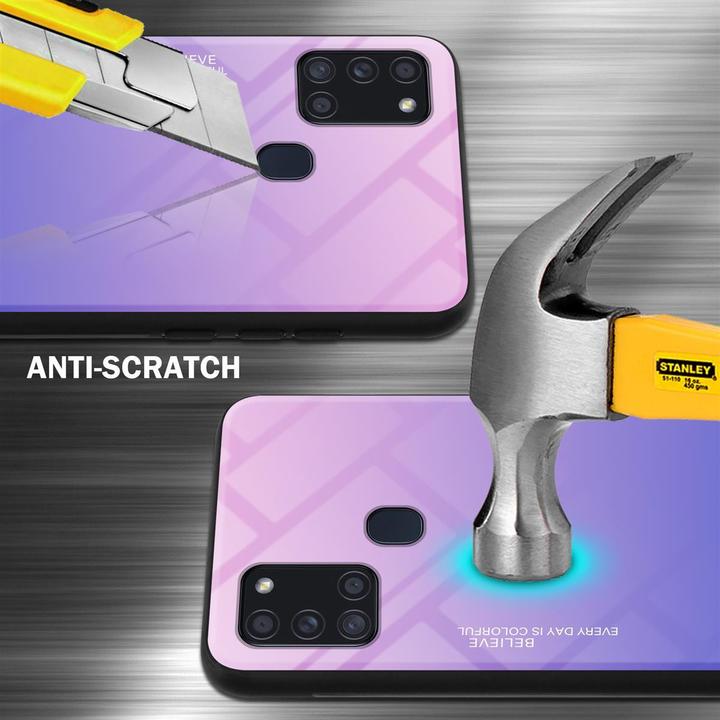 Productafbeelding Cadorabo TPU 2 kleuren glasdekking (Samsung Galaxy A21)