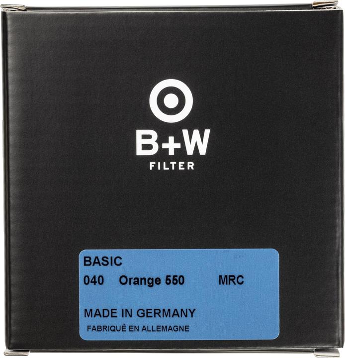 Immagine prodotto B+W 040 Filtro arancione, 550, MRC/Basic 58 mm (550 mm, Filtro nebbia nero, 550 mm)