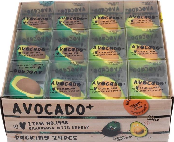 Image du produit Einzelner Radiergummispitzer mit Avocado-Behälter