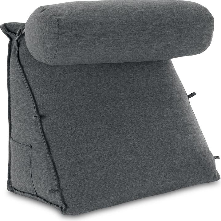 Image du produit Aktivshop Rückenkissen Bett/Sofa mit Abnehmbarer Nackenrolle und Seitentasche, Rückenstützkissen mit (55 x 50 x 30 cm)