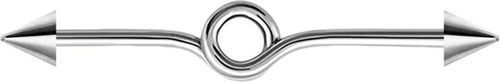 Produktbild Star Piercing Barbell silber Schleife mit zwei Cones (Chirurgenstahl 316L, ohne Messing)