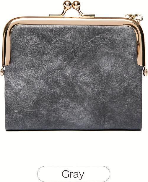 Only-Bags.Store Solide Farbe vielseitige kurze Brieftasche, Vintage Clutch Coin Purse Credit Card Holder mit