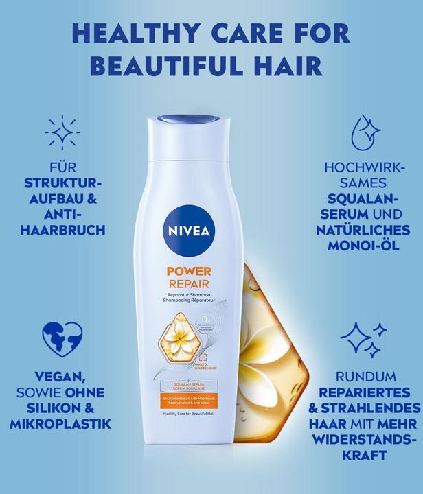 Actual product image NIVEA REPARATUR & GEZIELTE PFLEGE Shampoo 250 ml (250 ml, Liquid shampoo)