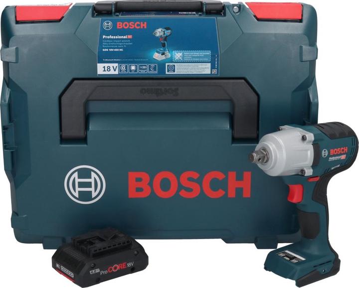 Productafbeelding Bosch Professional Bosch GDS 18V-450 HC Slagmoersleutel op accu 18 V 450 Nm 1/2" + 1x ProCORE oplaadbare accu 4,0 Ah + (Oplaadbare batterij)