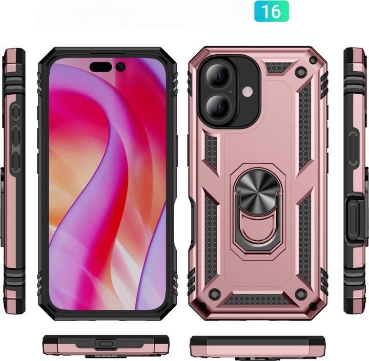 Immagine prodotto Cover-Discount iPhone 16 - Robusta cover posteriore con kickstand (Apple iPhone 16)