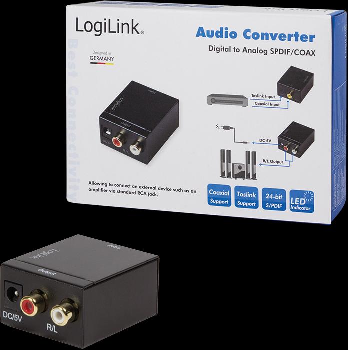 Immagine prodotto LogiLink Convertitore audio (Digitale -> Analogico)