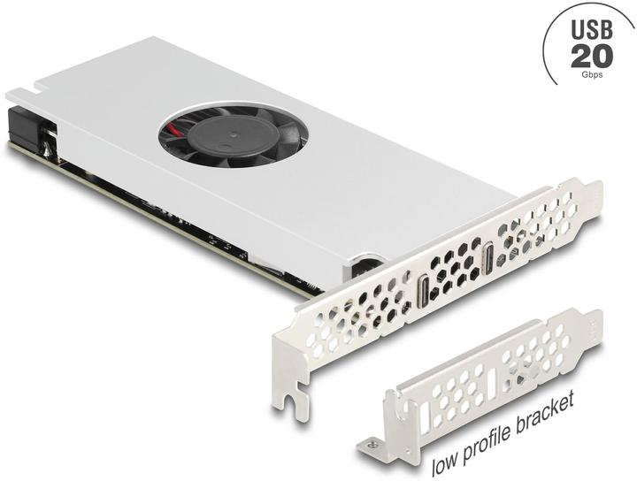 Produktbild Delock PCI Express x16 Karte zu 2x USB 20 Gbps USB Type-C Du