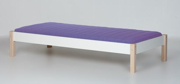 Image du produit Manis-h Manis h Lit enfant 90 x sans sommier Snow white avec montants en hêtre (90 x 200 cm)