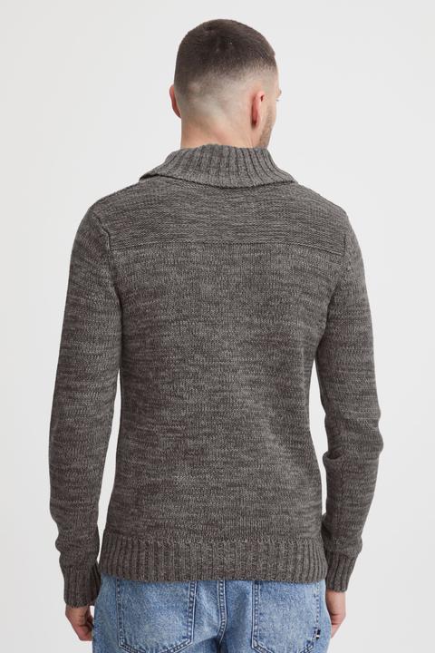 Actual product image Solid Phil Men's Jumper Chunky Knit Pullover With Shawl Collar Made Of 100% Cotton (3XL)