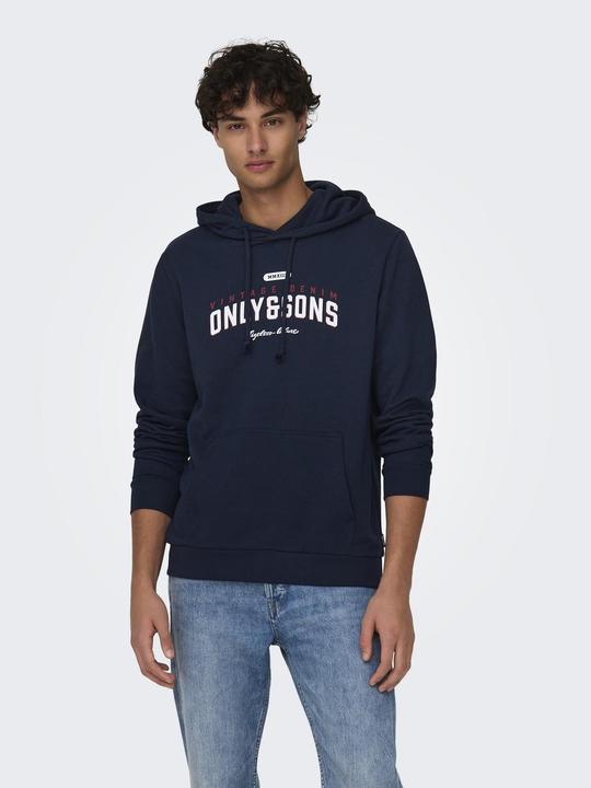 Actual product image Only & Sons Onslenny Reg Vintage Print Hood Sweat (S)