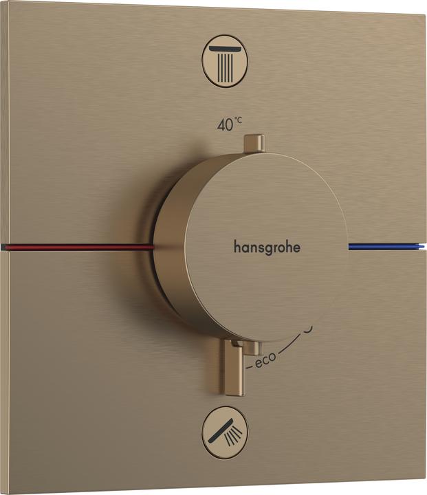 Actual product image hansgrohe ShowerSelect Comfort E thermostat, concealed, 2 consumers, square rosette, with fuse combi