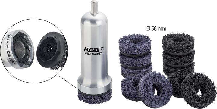Actual product image HAZET Commercial vehicle wheel hub grinder set 4961N-23/12 ∙ Number of tools: 12