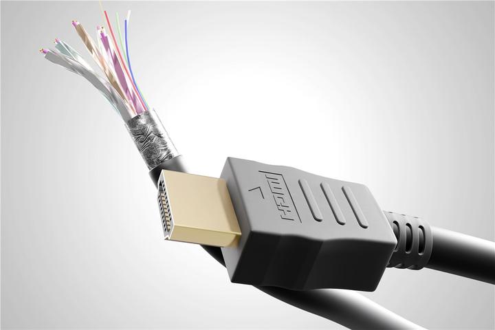 Actual product image Goobay High-speed HDMI 270° cable with Ethernet (5 m, HDMI)
