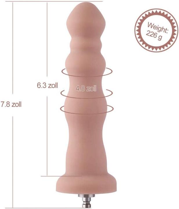 Actual product image HiSmith Silicone Anal Dildo with Beads for Premium Sex Machine
