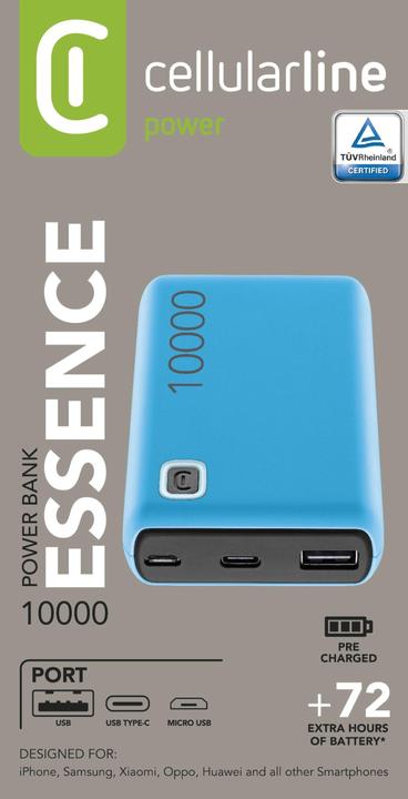 Actual product image Cellularline Essence (10000 mAh, 12 W, 37 Wh)